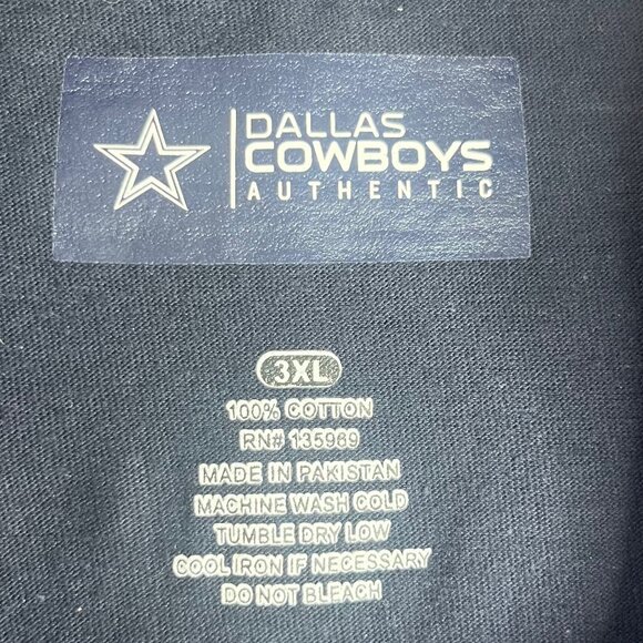Dallas Cowboys Authentic Ezekiel Elliott #21 Tshirt Dark Navy Size 3XL - Picture 7 of 7